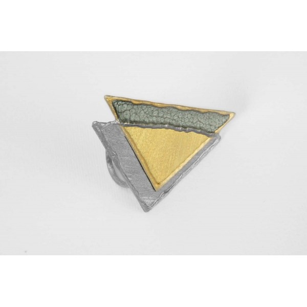 Δαχτυλίδι Aρζαντό-Ορείχαλκος Πυραμίδες - Δ80