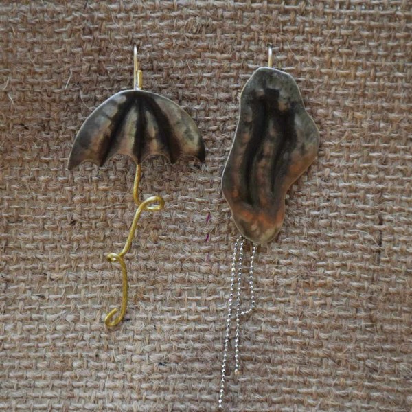 Σκουλαρίκια Αρζαντό-Oρείχαλκος Σύνεφο Ομπρέλα - Σ57